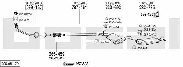09008170 Bosal Exhaust system