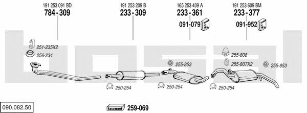 Bosal 090.082.50 Exhaust system 09008250