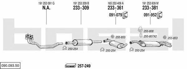 Bosal 090.093.50 Exhaust system 09009350