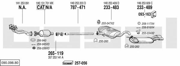 Bosal 090.098.80 Exhaust system 09009880 09009880 Bosal Exhaust system