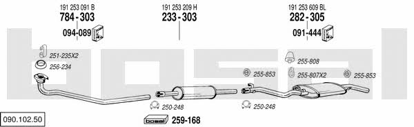Bosal 090.102.50 Exhaust system 09010250
