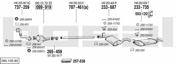 09010580 Bosal Exhaust system