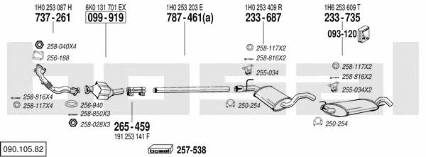 09010582 Bosal Exhaust system