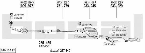 09010592 Bosal Exhaust system