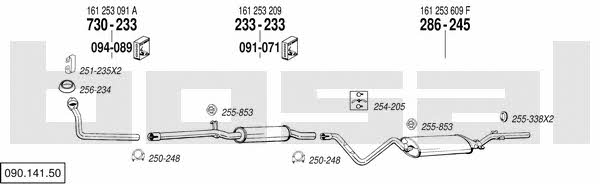 09014150 Bosal Exhaust system