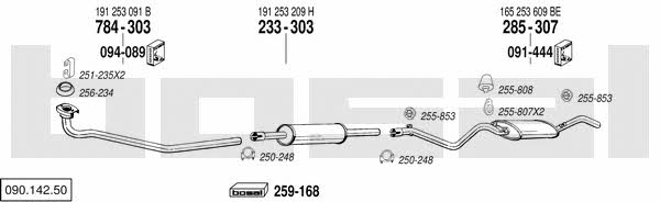 Bosal 090.142.50 Exhaust system 09014250