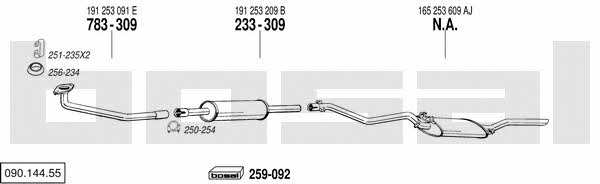 Bosal 090.144.55 Exhaust system 09014455