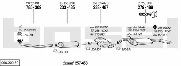 09020260 Bosal Exhaust system