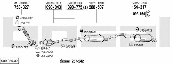  090.980.02 Exhaust system 09098002