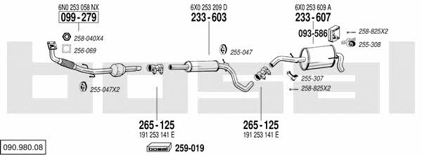 09098008 Bosal Exhaust system