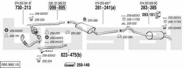 09098015 Bosal Exhaust system