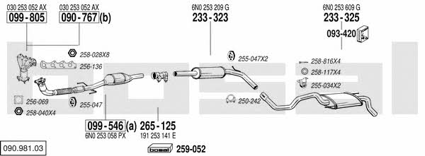 09098103 Bosal Exhaust system
