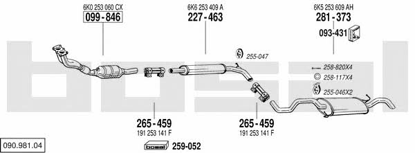  090.981.04 Exhaust system 09098104