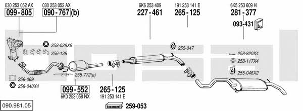  090.981.05 Exhaust system 09098105
