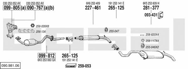 09098106 Bosal Exhaust system