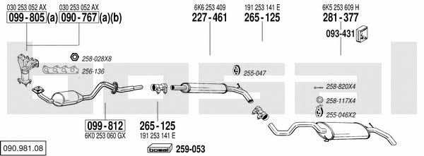 09098108 Bosal Exhaust system