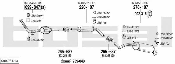09098113 Bosal Exhaust system