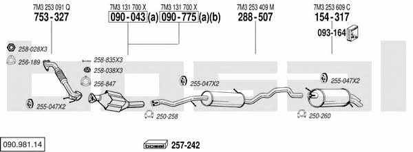 09098114 Bosal Exhaust system