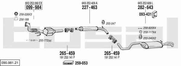  090.981.21 Exhaust system 09098121