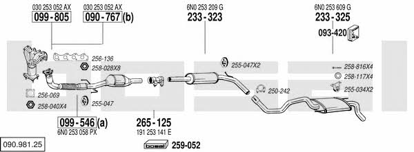 09098125 Bosal Exhaust system