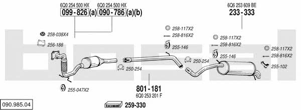  090.985.04 Exhaust system 09098504