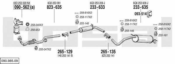 09098509 Bosal Exhaust system