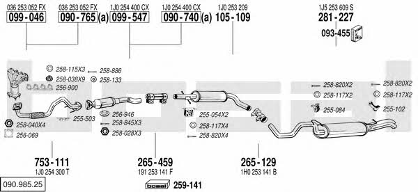  090.985.25 Exhaust system 09098525