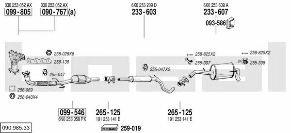 09098533 Bosal Exhaust system