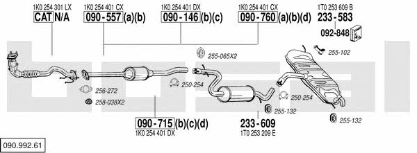 09099261 Bosal Exhaust system