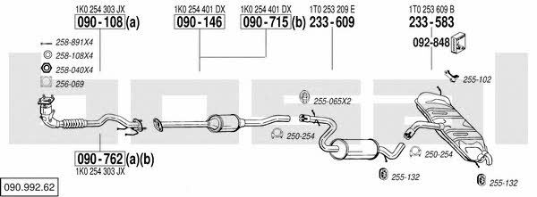 09099262 Bosal Exhaust system
