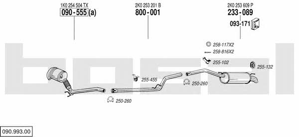 Bosal 090.993.00 Exhaust system 09099300