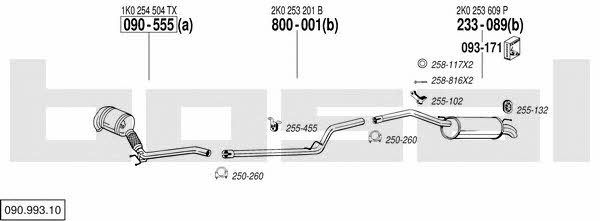 Bosal 090.993.10 Exhaust system 09099310