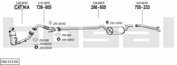 Bosal 092.013.00 Exhaust system 09201300