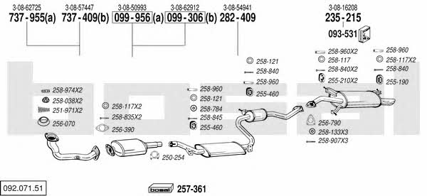  092.071.51 Exhaust system 09207151