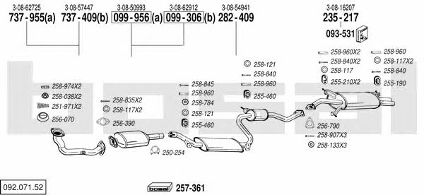 Bosal 092.071.52 Exhaust system 09207152