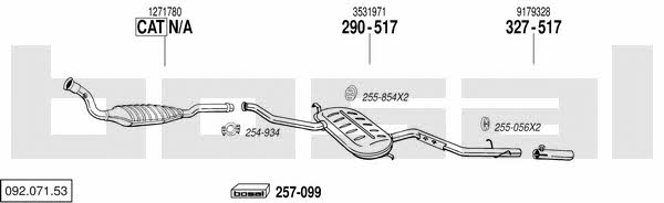 Bosal 092.071.53 Exhaust system 09207153 09207153 Bosal Exhaust system