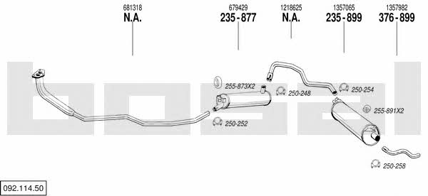 09211450 Bosal Exhaust system