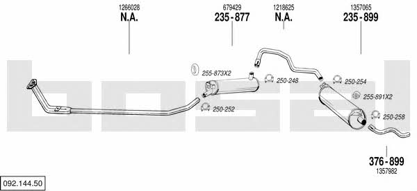 09214450 Bosal Exhaust system