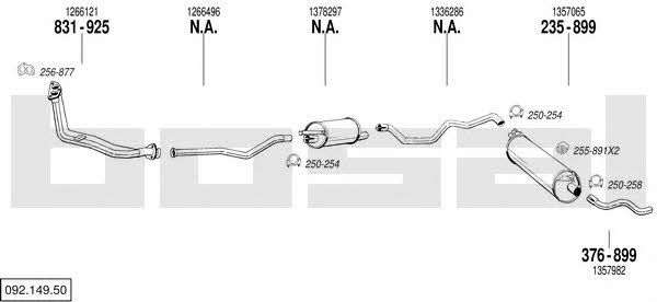 09214950 Bosal Exhaust system
