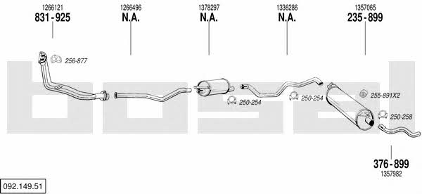 09214951 Bosal Exhaust system