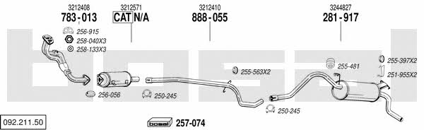  092.211.50 Exhaust system 09221150