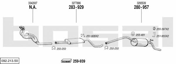  092.213.50 Exhaust system 09221350