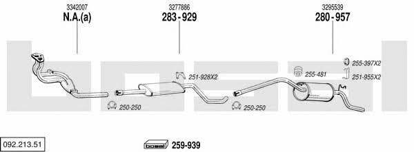  092.213.51 Exhaust system 09221351