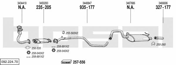  092.224.70 Exhaust system 09222470