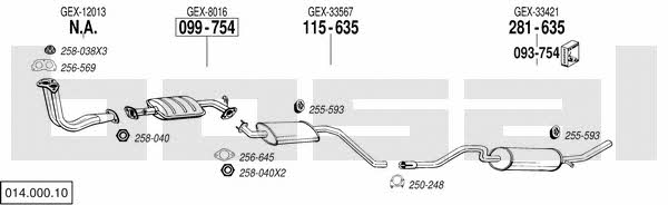 Bosal 014.000.10 Exhaust system 01400010