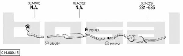 01400015 Bosal Exhaust system