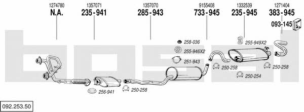  092.253.50 Exhaust system 09225350