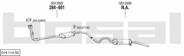 Bosal 014.114.50 Exhaust system 01411450 01411450 Bosal Exhaust system