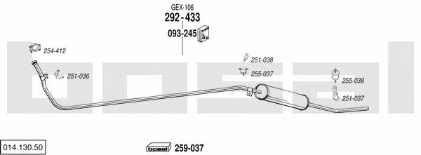  014.130.50 Exhaust system 01413050