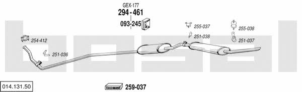  014.131.50 Exhaust system 01413150